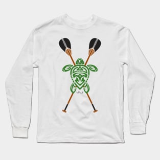 Green Tribal Turtle 2 Stand-Up / Maui Long Sleeve T-Shirt